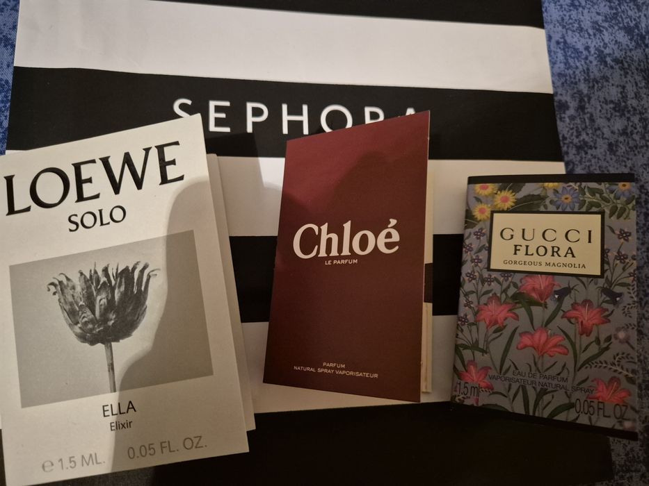 3 szt.! LOEWE Solo Ella Elixir CHLOE Le Parfum GUCCI Gorgeous Magnolia