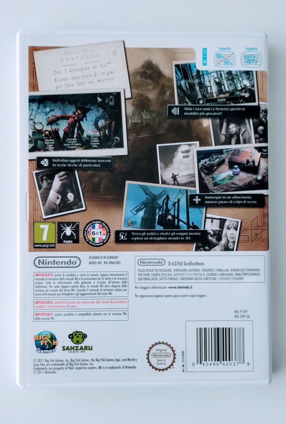 Gra Nintendo Wii MYSTERY CASE FILES oryginalna z hologramem