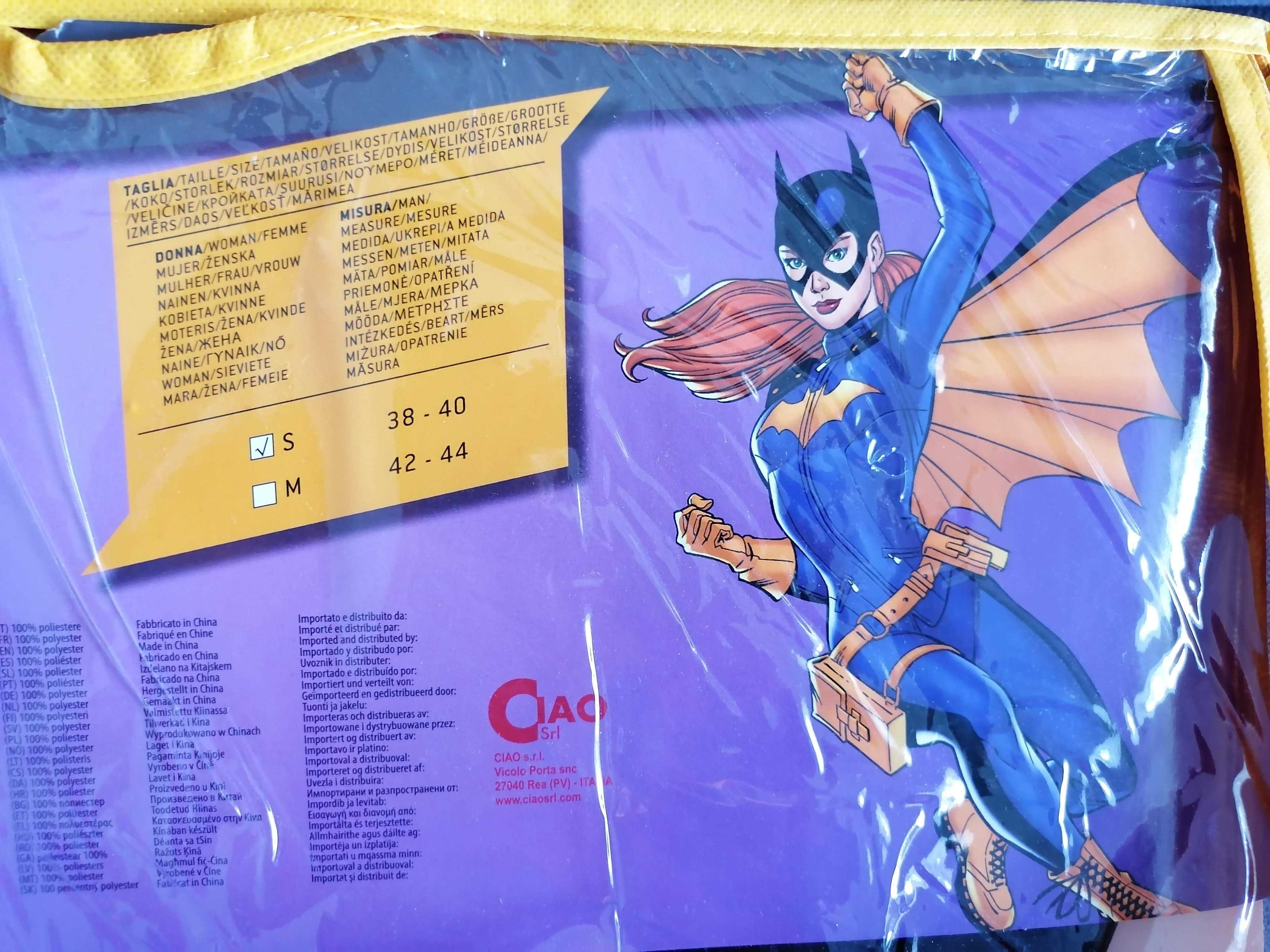 Fato de carnaval Batgirl disfarce Batman tamanho S 38-40