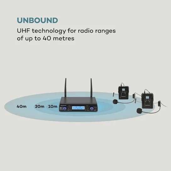 Zestaw mikrofonów bezprzewodowych Auna Pro UHF200C-HB