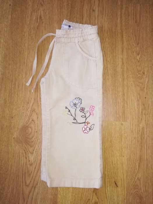 Calças com bordado menina - 1 ano - Zara