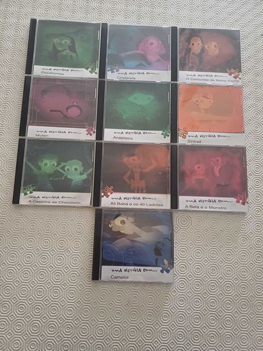 Colecção de livros e dvd's histórias infantis