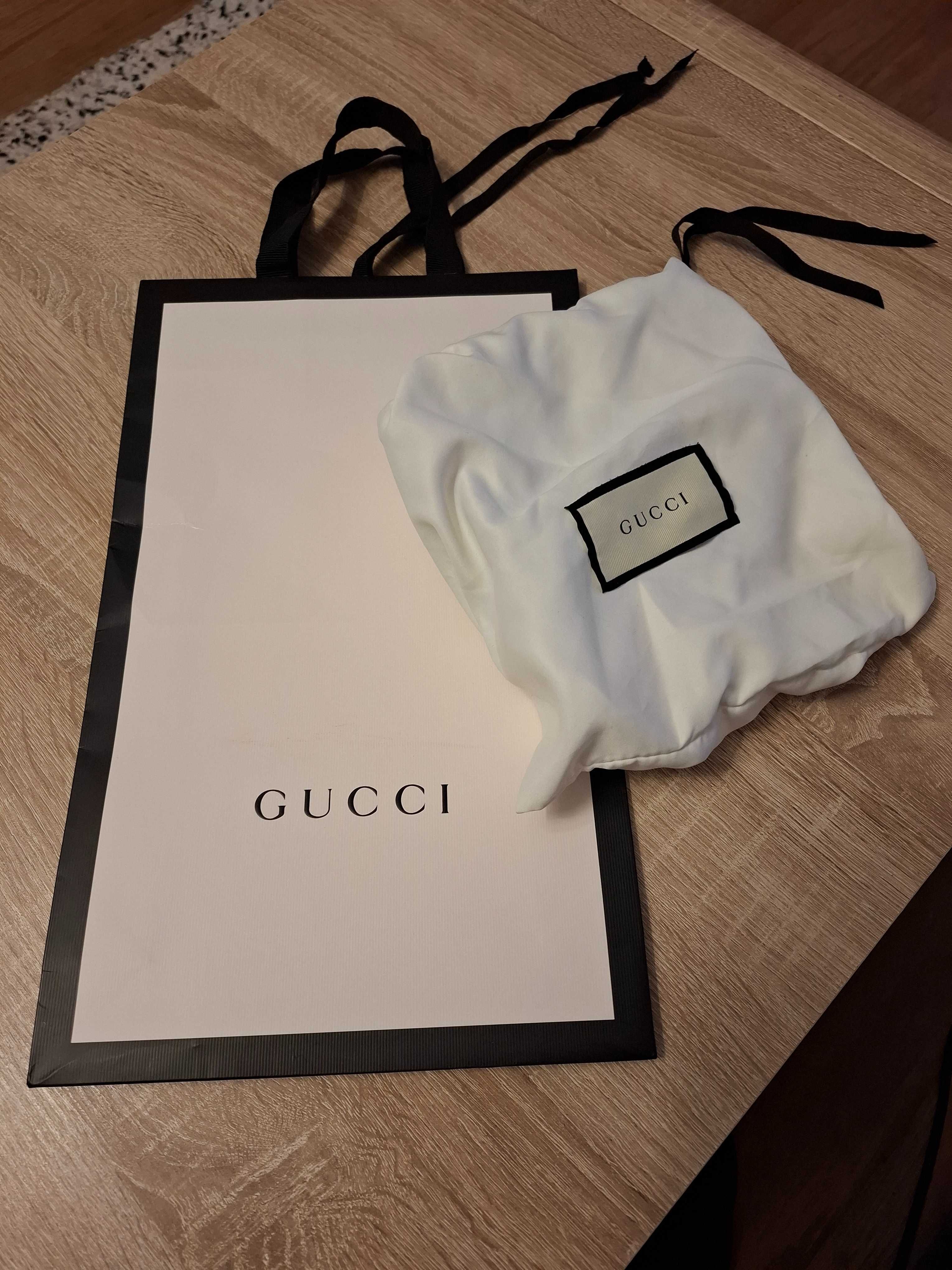 Pasek Gucci z płótna 'GG SUPREME' (ORIGINALNY, STAN BDB)