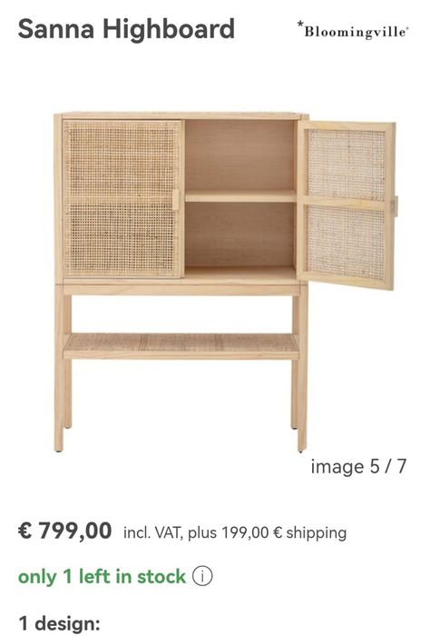 Armário rattan da Bloomingville NOVO