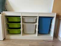 TROFAST IKEA Regał z pojemnikami, biały, 99x44x56 cm