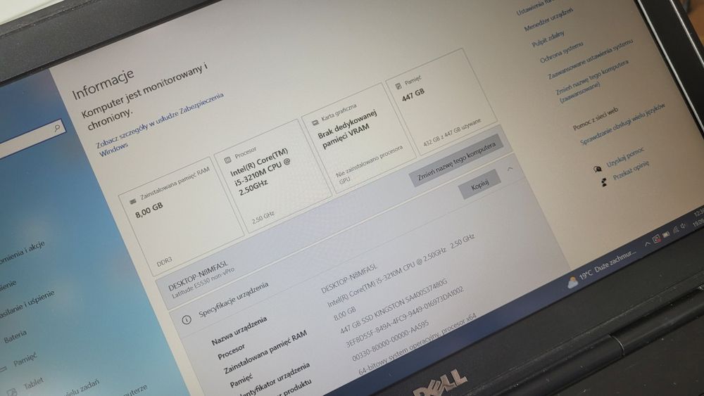 Dell Latitude E5530 Laptop komputer dysk SSD 500gb