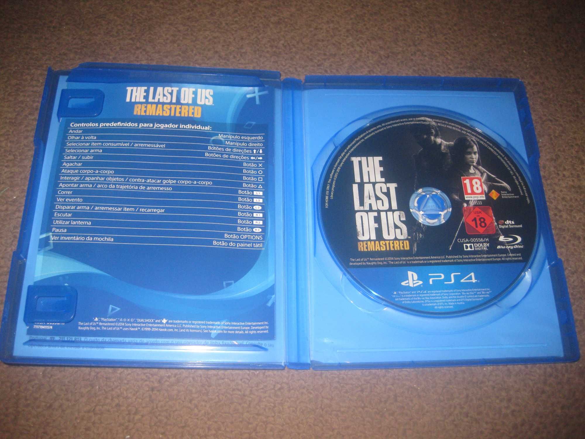 Jogo "The Last Of Us: Remastered" para a Playstation 4/Impecável!