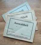 Auswahlheft - stare zeszyty do znaczków pocztowych 3 sztuki