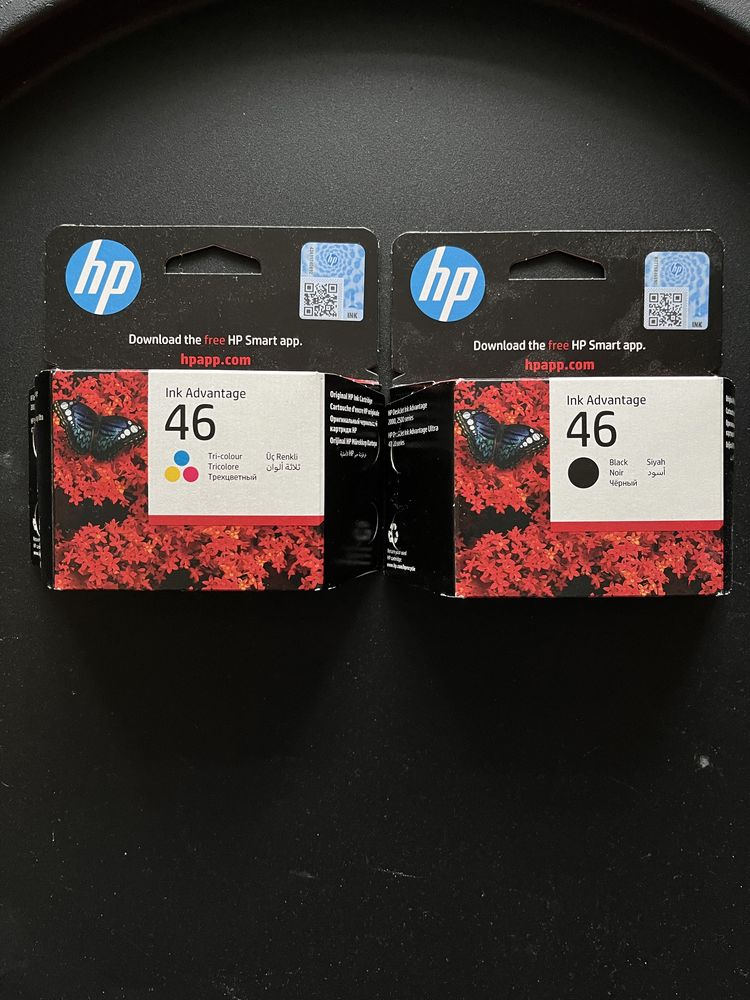 Картриджі HP 46 для принтера HP, один ЧБ, другий Кольоровий