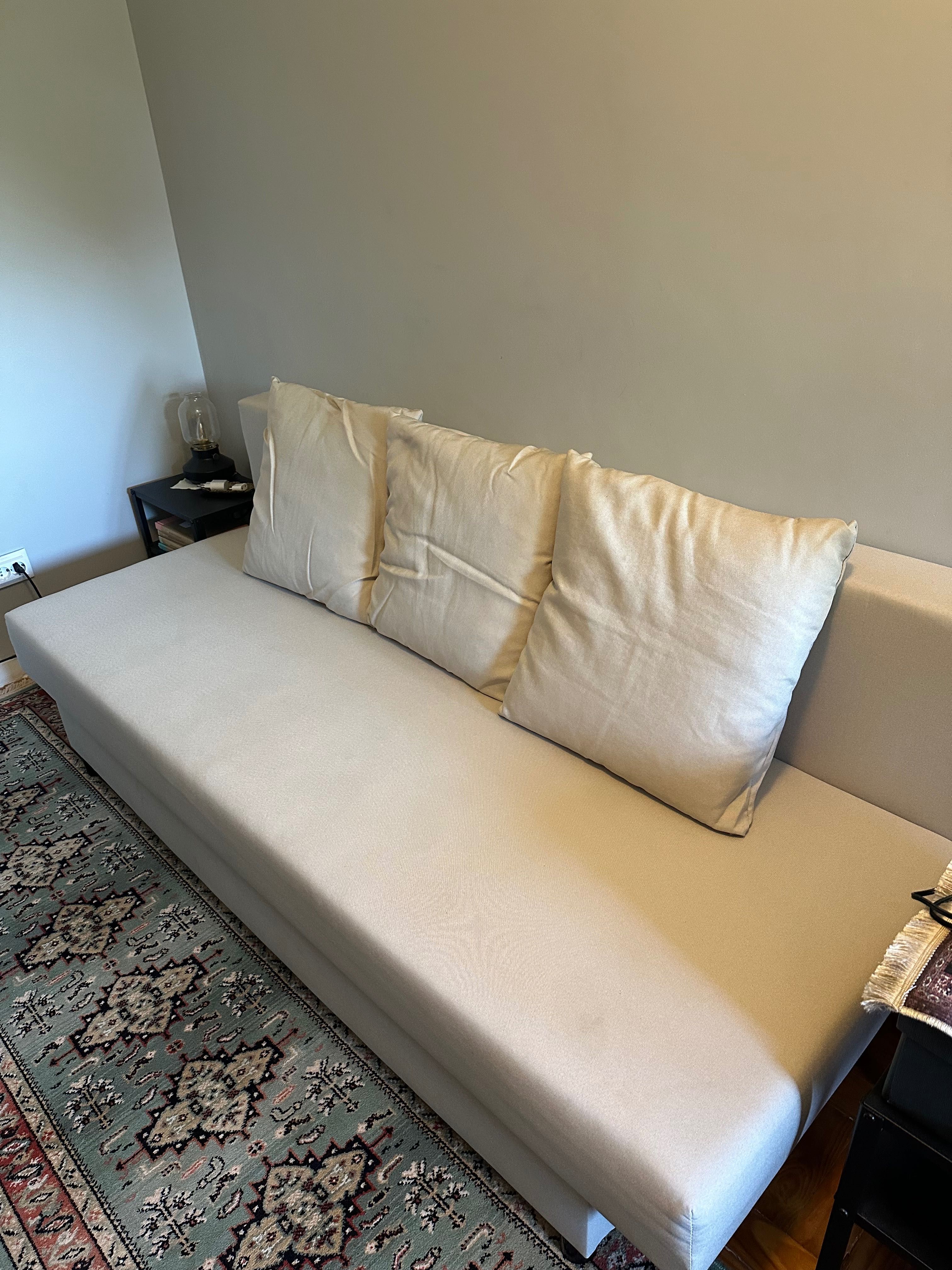 Sofá cama bege ASARUM IKEA