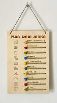 Tablica obowiązków / planer plan dnia dla dzieci