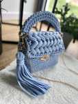 Torebka handmade pufka z przedzy bawelnianej