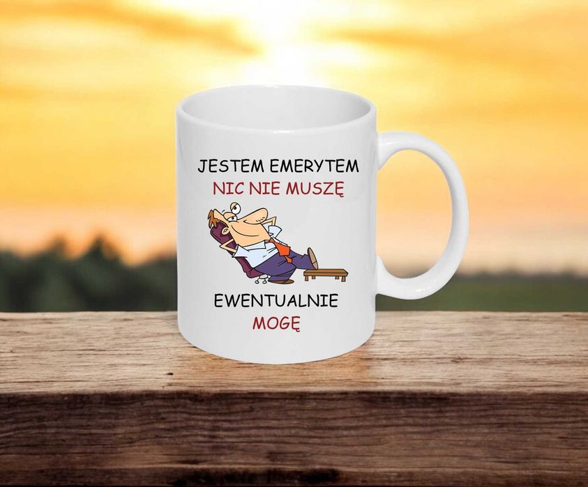 Kubek emeryta super prezent zabawny pożegnanie z pracy okazja