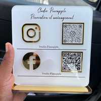 Placa em acrílico com Código QR Personalizado - Envio Grátis