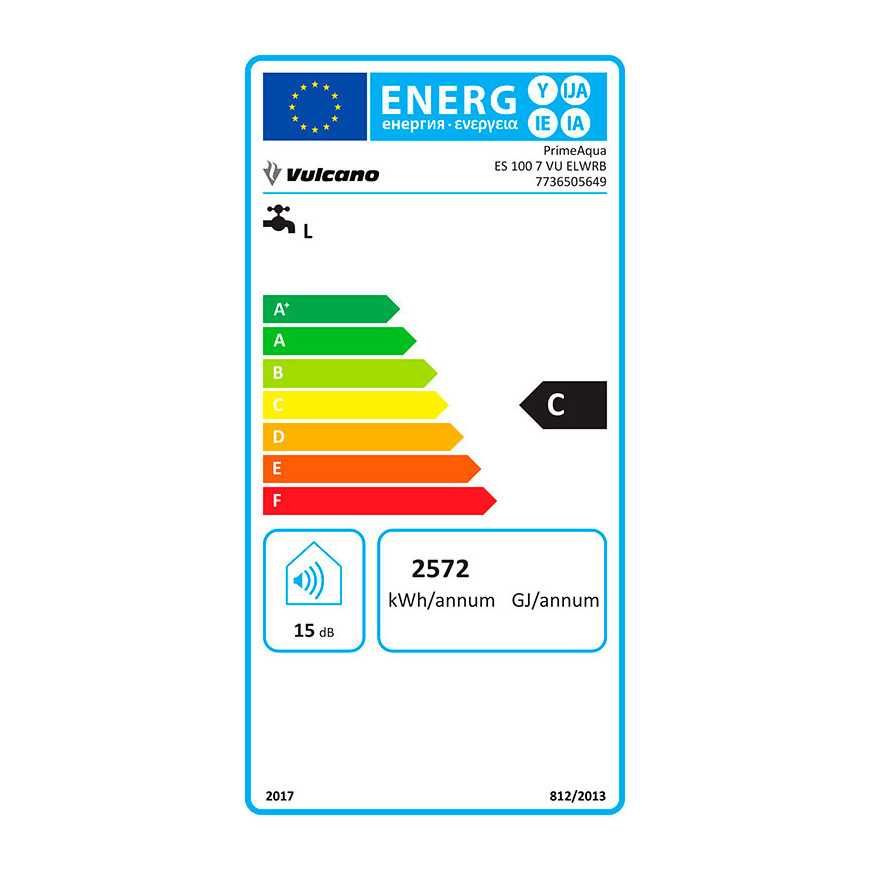 Termoacumulador PrimeAqua Compacto 100L, 2600 W, reversível, Vulcano