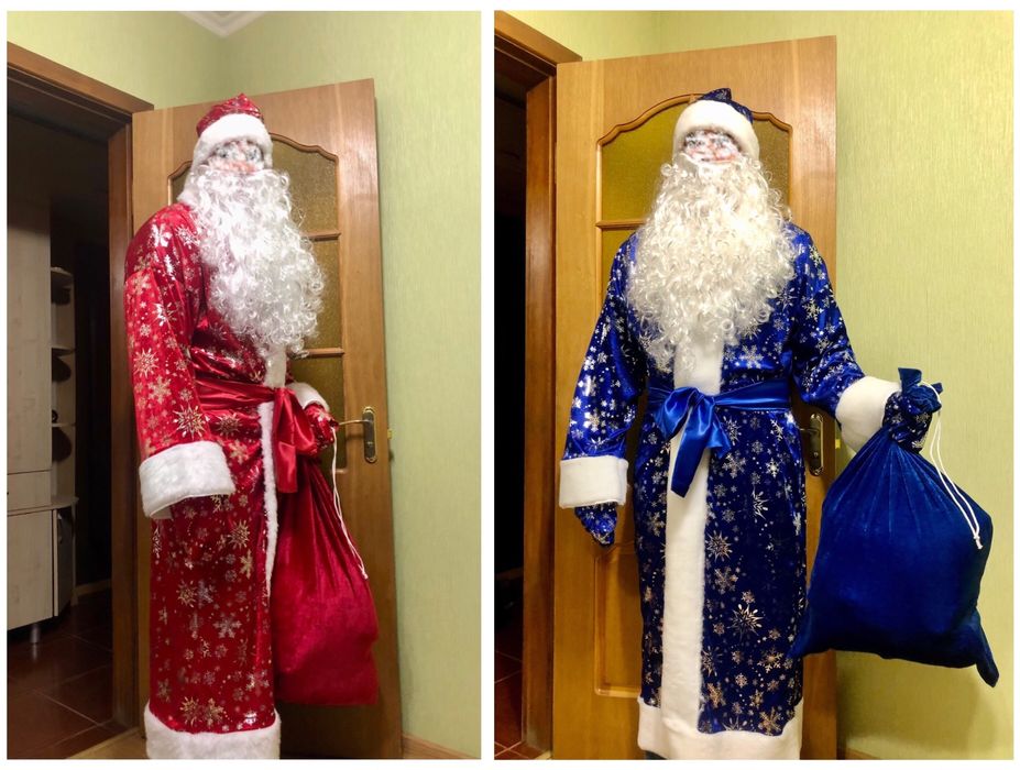 Дід Дед Мороз Костюм Діда Деда Мороза Миколая Снігуроньки Снегурочки