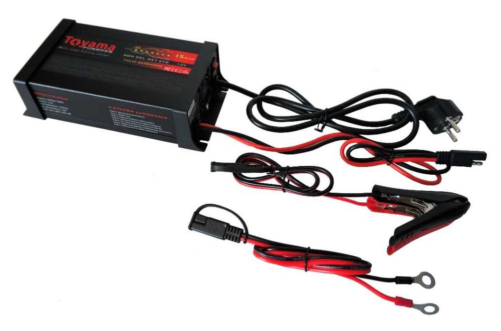 Ładowarka 7-etapów Toyama 15A 12V do akumulatorów żelowych, AGM i kwas