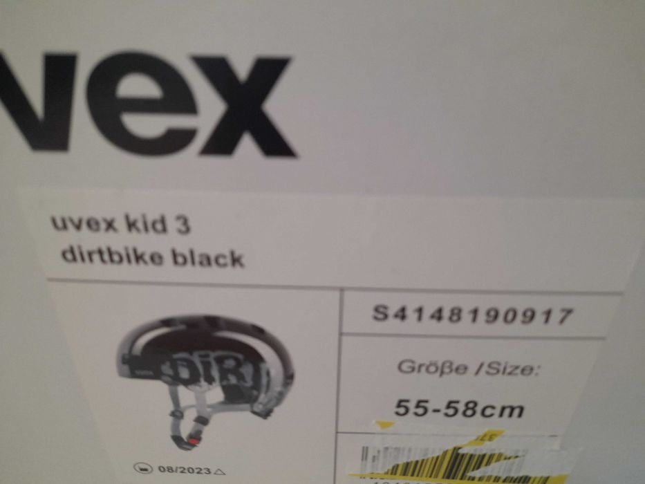 Kask orzeszek bmx UVEX KID 3 Dirtbike Black 55-58