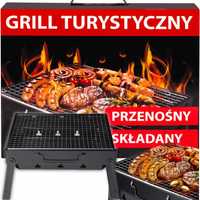 GRILL Turystyczny PRZENOŚNY węglowy SKŁADANY kempingowy Walizka