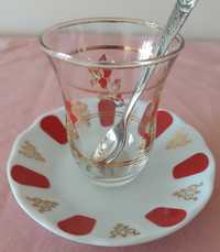 Copos em Vidro Soprado + Copos Turcos para Chá