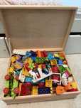 Klocki lego duplo+skrzynka