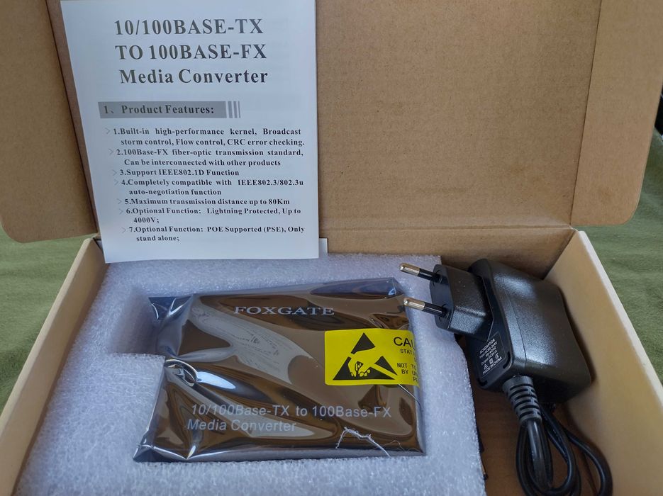 Медіаконвертер FoxGate (EC-B-0,1-1SM-1550/1310nm-20)