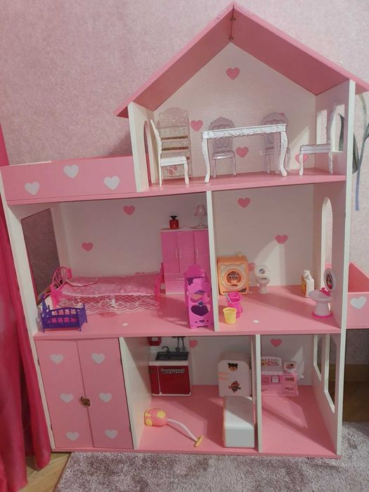 Великий ляльковий будинок з меблями. Чудовий подарунок для дитини!