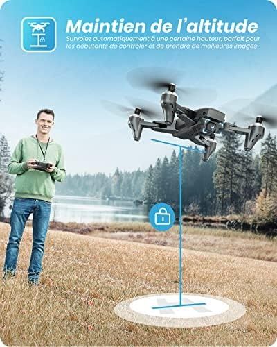 DEERC D10 – Składany dron z kamerą 2K HD dla dorosłych i początkującyc