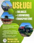 Usługi rolnicze, ładowarką, transport