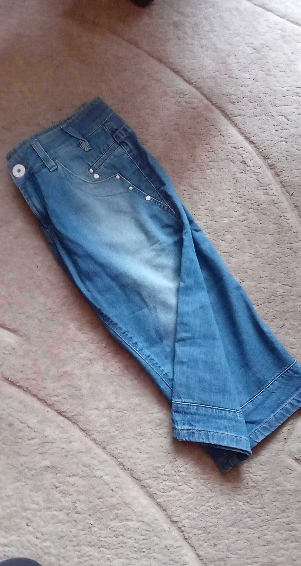 Spodnie damskie jeansowe do kolanka