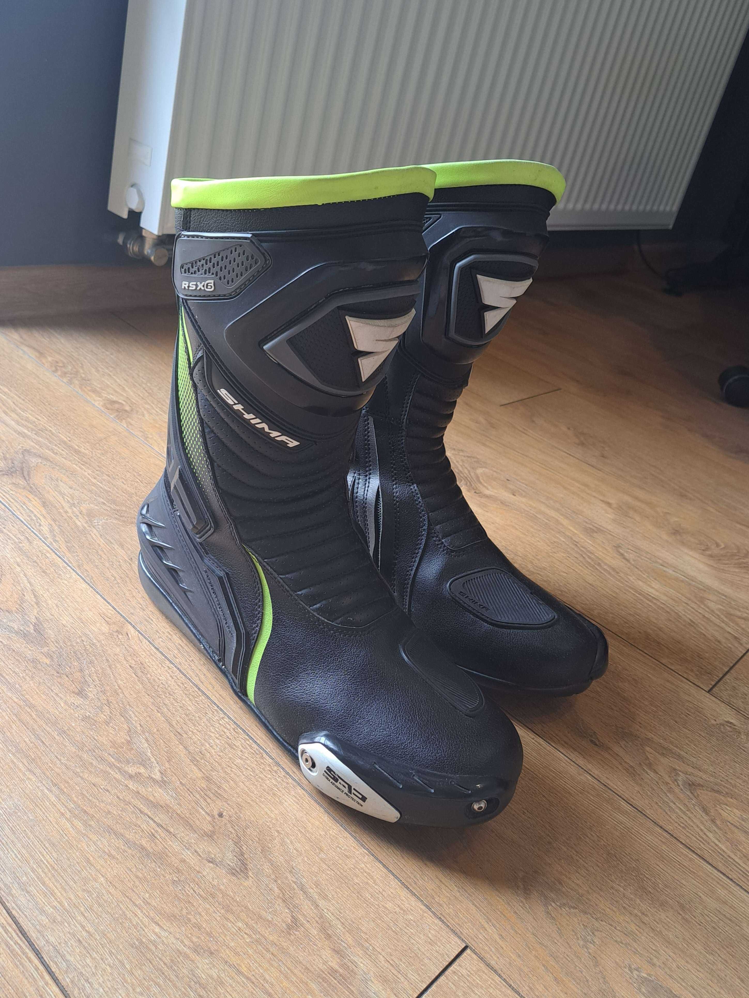 Buty motocyklowe SHIMA RSX-6 Yellow Fluo rozmiar 45