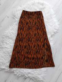 Boohoo piękna spódnica midi z rozporkiem S 36