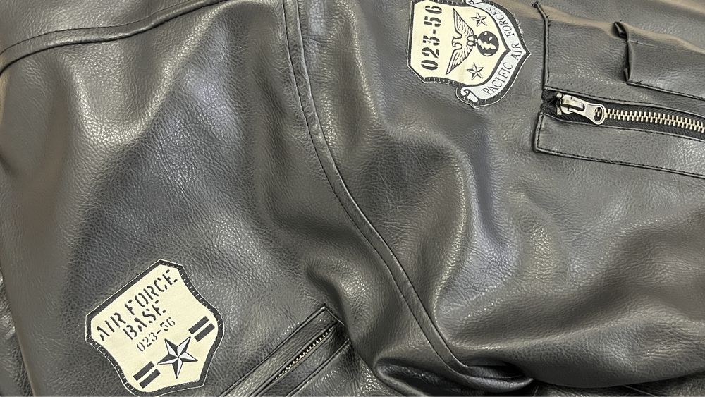 Куртка КОЖА идеал, XL, usa airforse байкерская авиатор