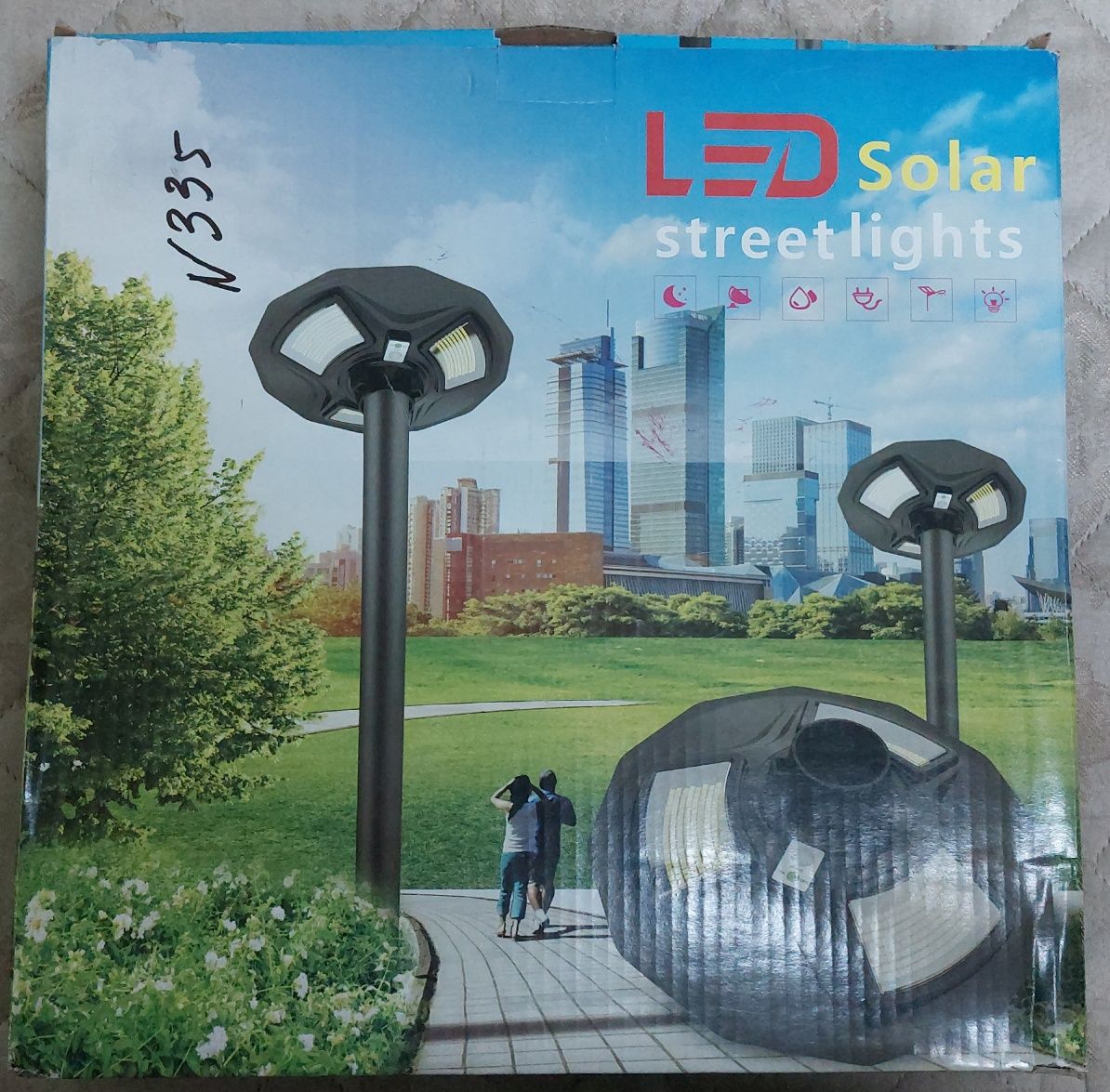 Светодиодный LED фонарь на солнечной батарее SGL P 100W