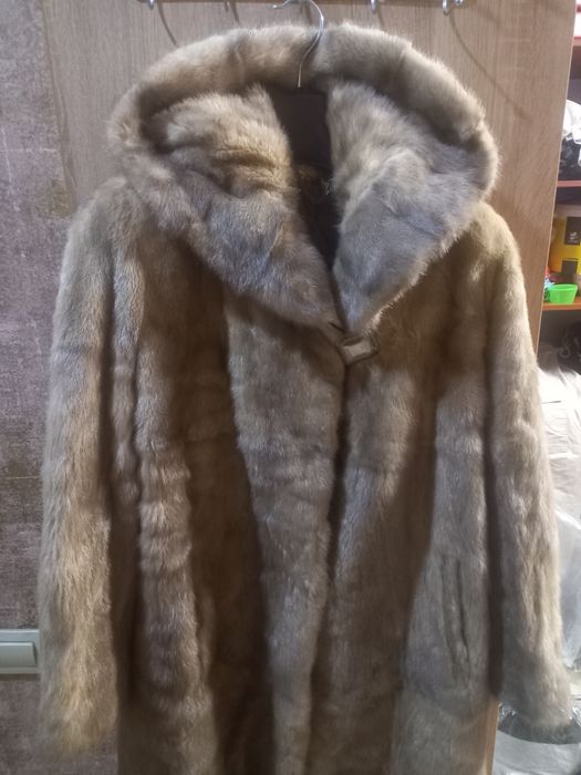 Шуба норковая серая
