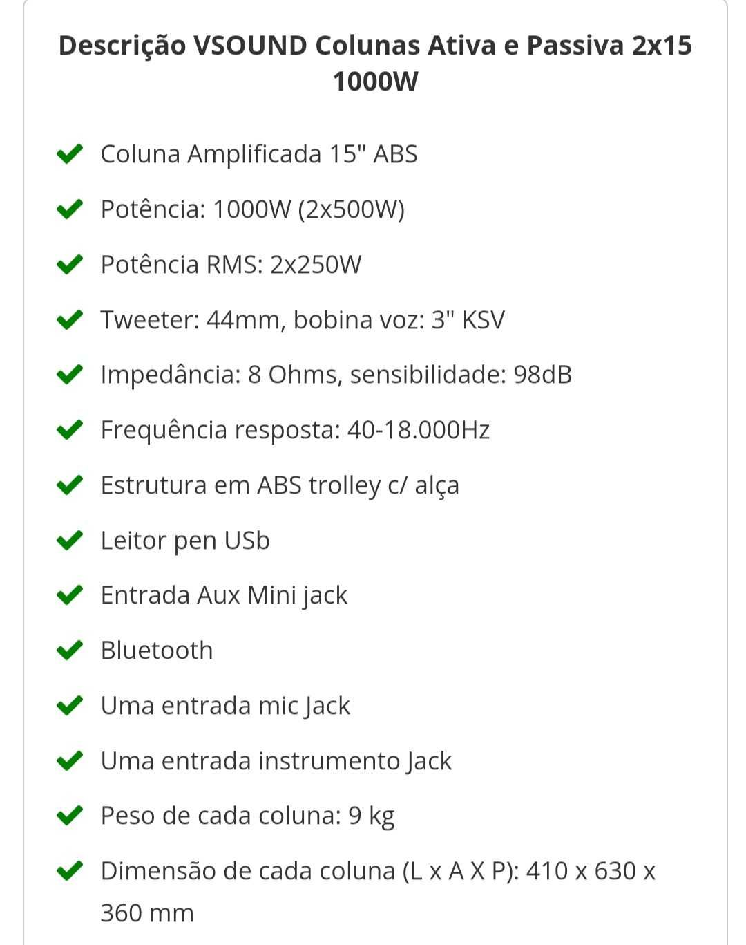 Vendo ou troco colunas ativa e uma passiva troca por PC gamer