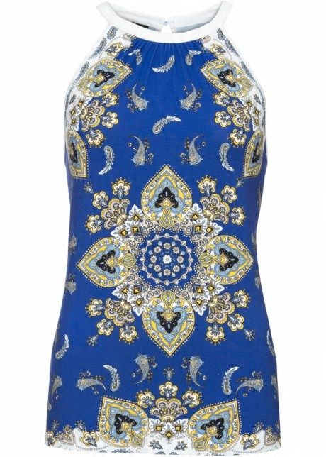 B.P.C top wzorzysty letni z nadrukiem r.48/50