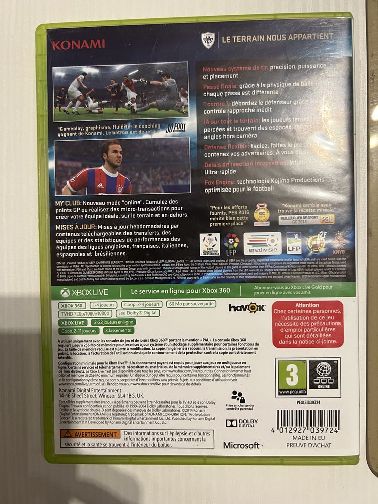 PES 2015 xbox 360
