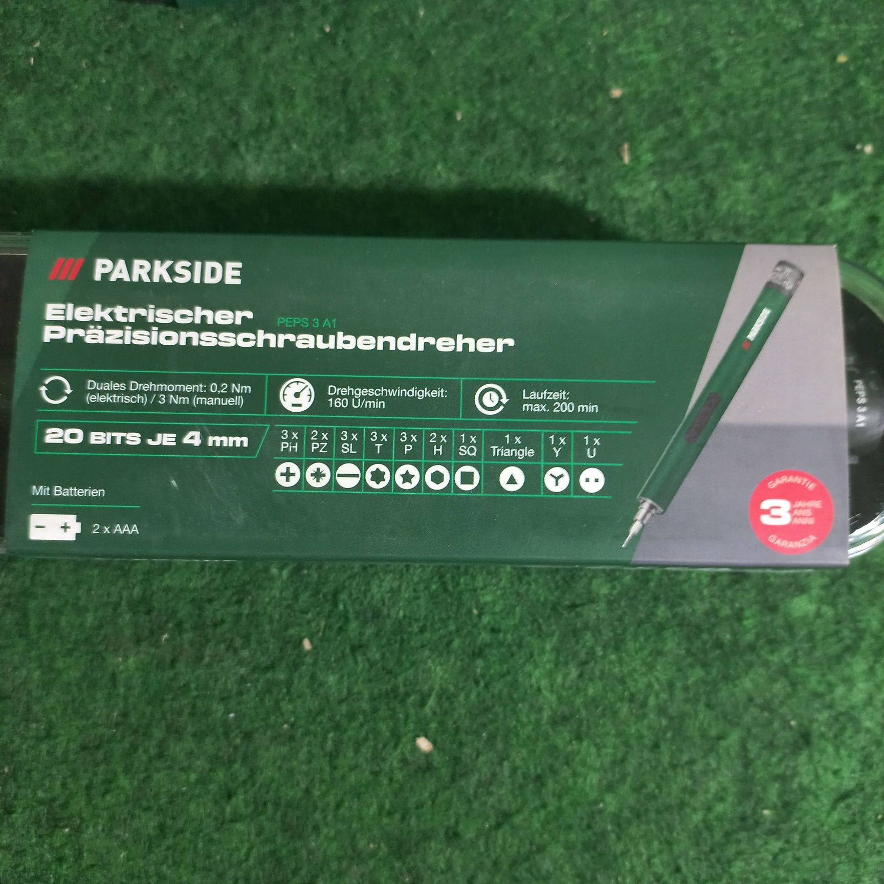 Електрична викрутка прецизійна PARKSIDE PEPS 3 A1 160 об./хв, 20 біт