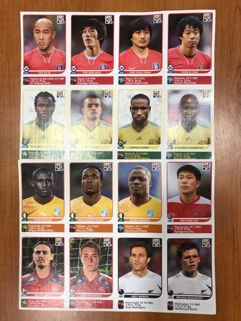 PANINI 80 EXTRA CROMOS PANINI WORLD CUP MUNDIAL SUDAFRICA 2010