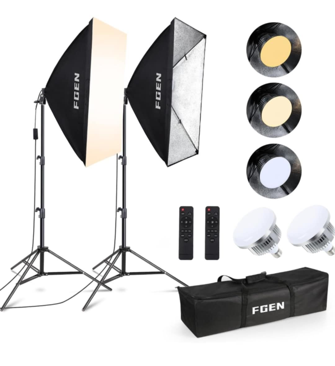 Softbox zestaw do studia fotograficznego, FGen, LED85 W,