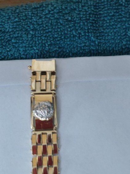 Złota bransoletka z domieszką białego złota 32g