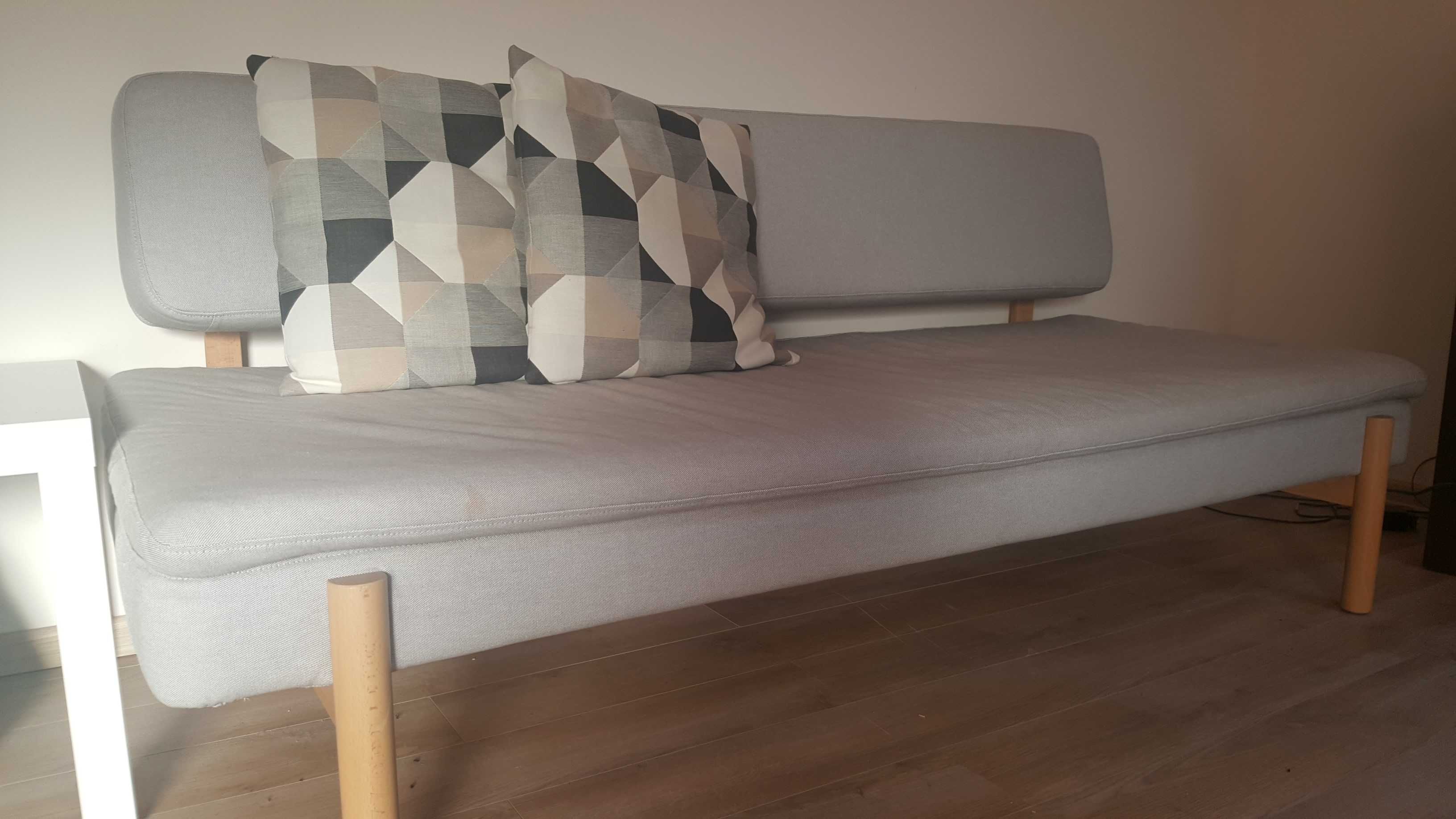 IKEA YPPERLIG szara sofa trzyosobowa do spania