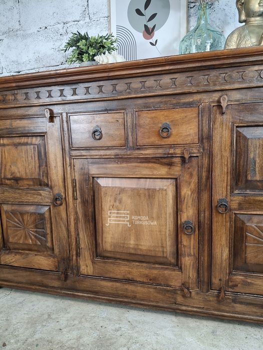 Komoda kolonialna PALISANDER INDYJSKI, lite drewno, vintage