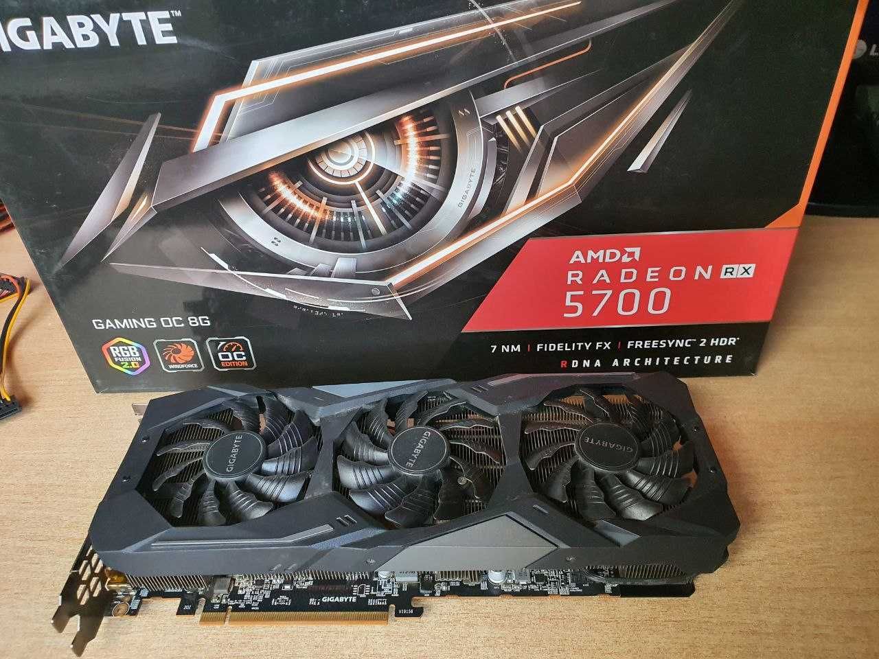 Видеокарта Gigabyte RX5700 8 Gb 256 bit Gaming OC отличное сост.