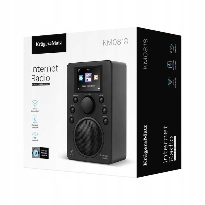 internetowe Radio Kruger&Matz BT 5.0 WiFI App RM0818