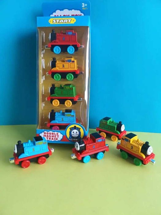 Ігровий набір Паровозик Томас 4 паровозики з магнітами tomas
