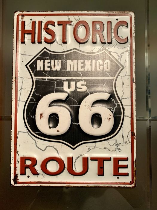 Placa, Painel Metal Route 66 Novo