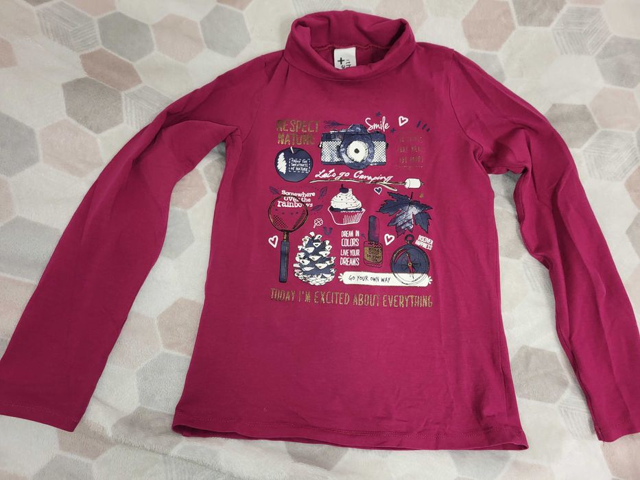 Bawełniany golf dla dziewczynki r. 134/140