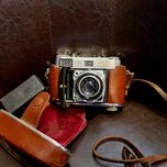 Kodak Retina 1b aparat fotograficzny lampa błyskowa AgfaLux Ci Retro